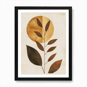 Brown Leaves Art Print