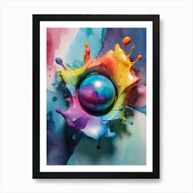 Rainbow Splatter 1 Art Print