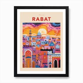 Rabat Morocco 4 Fauvist Travel Poster Art Print