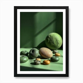 Green Stones Art Print