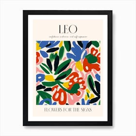 Flowers For The Signs Leo 2 Zodiac Sign Art Print