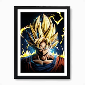 Super Saiyan Goku Art Print
