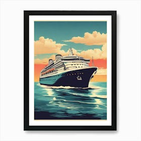 Default Duotone Basic Pop Art Vintage Style Travel Poster Of A 0 Art Print