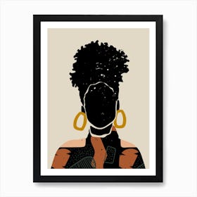 Afro Puff Art Print