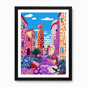 Viareggio, Italy, Illustration In The Style Of Pop Art 1 Art Print