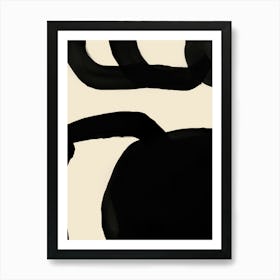 Black And White Abstract Painting 6 Art Print