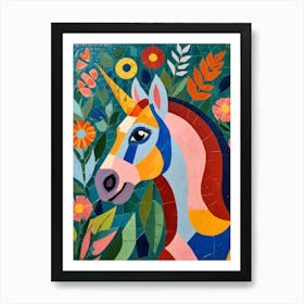 Unicorn Mosaic Art Print