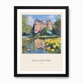 Holland Park London Vintage Cezanne Inspired Poster Art Print