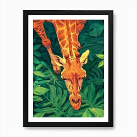 Giraffe In The Jungle 21 Art Print