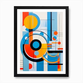 Abstract Painting With Circles And Lines 7 Art Print