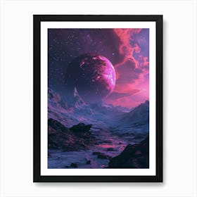 Pink Space Nebula Art Print