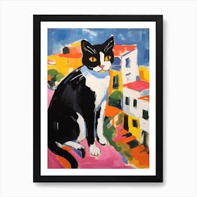 Painting Of A Cat In Agadir Morocco 2 Affiche