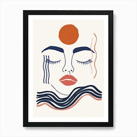 Face Of A Woman 29 Art Print