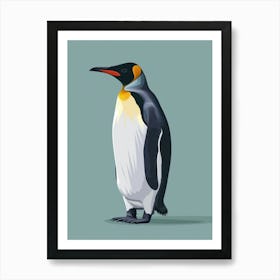 King Penguin King George Island Minimalist Illustration 2 Art Print