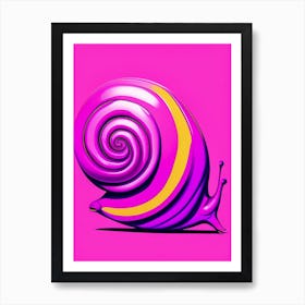 Full Body Snail Magenta 2 Pop Art Art Print