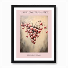 Classic Flowers Market Bleeding Heart Floral Poster 2 Art Print