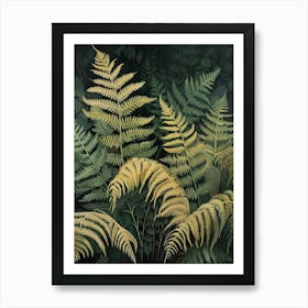 Hares Foot Fern Painting 4 Art Print