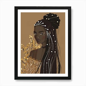 Afro-American Girl Art Print