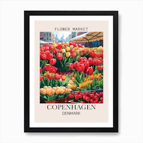 Copenhagen Flower Market Art Print