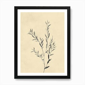 Doha Flower Market Boho Minimalist Style Art Print