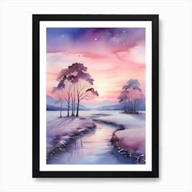 Winter Landscape Painting . 3 1 Art Print