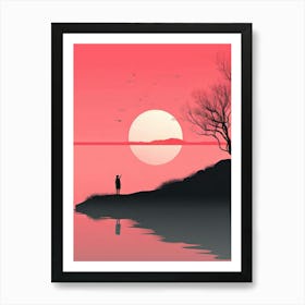 Sunset Silhouette Art Print