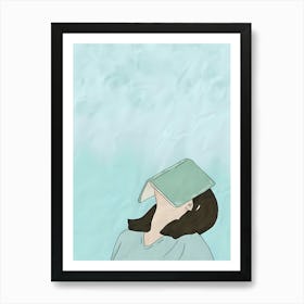 Girl With A Book Art Print