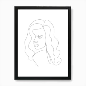 Portrait Of A Woman.Scandinavian wall art 15 Art Print