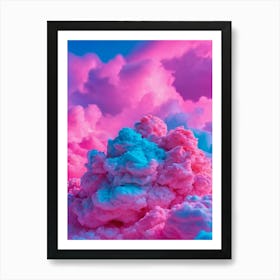 Pink And Blue Clouds 1 Art Print