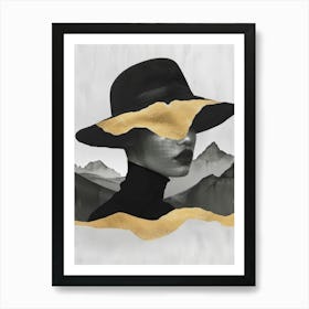 Gold Hat Canvas Print Art Print