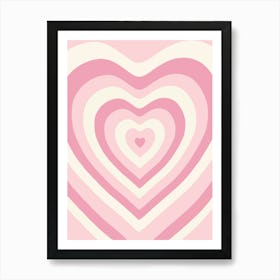 Pink Heart Wallpaper Art Print