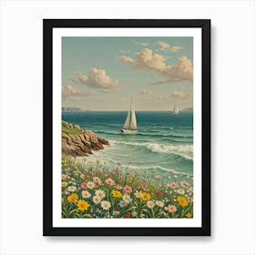 Sailboats In Spring Art Print