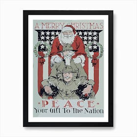Merry Christmas Peace Your Gift To The Nation Art Print