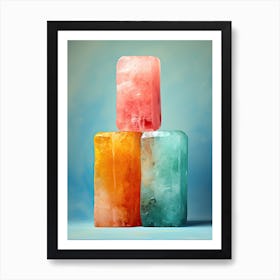 Stacked Cubes, Stones Art Art Print