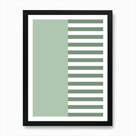 Sage Green Stripes Art Print