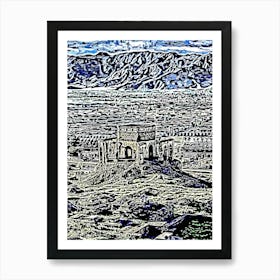 Kabul City Abstract Art Print