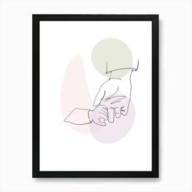 Hand Holding A Child Mothers day 2 Art Print