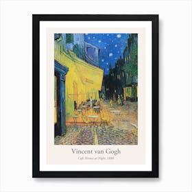 Cafe Terrace At Night, Van Gogh, Poster Art Print