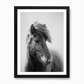 Horses - Black & White 6 Art Print