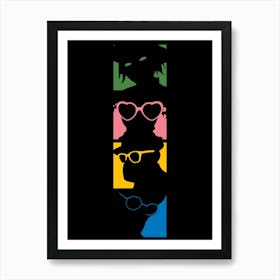 Silhouettes Gorillaz band music Art Print