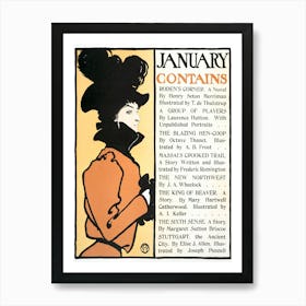 January Poster (1898), Edward Penfield Art Print