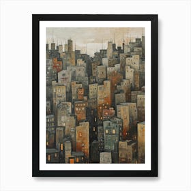 Beijing Kitsch Cityscape Painting 1 Art Print