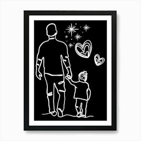 Father And Daughter Happy Father’s Day Art Print