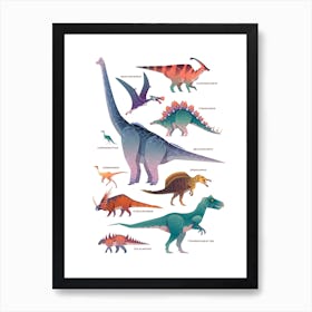 Dinosaurs Kids Room Art Print