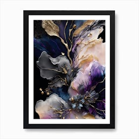 Abstract Floral Painting 1 Art Print