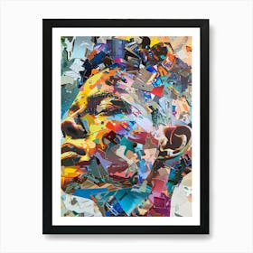 Collage Portrait Of A Woman Art Print