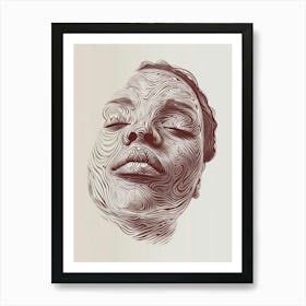 Woman'S Face 113 Art Print