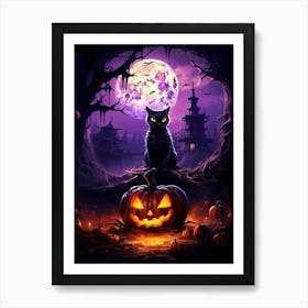 Halloween Cat 1 Art Print