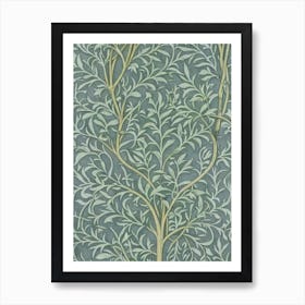 Carolina Silverbell tree Vintage Botanical Poster