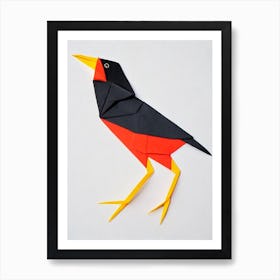 Blackbird 2 Origami Bird Art Print